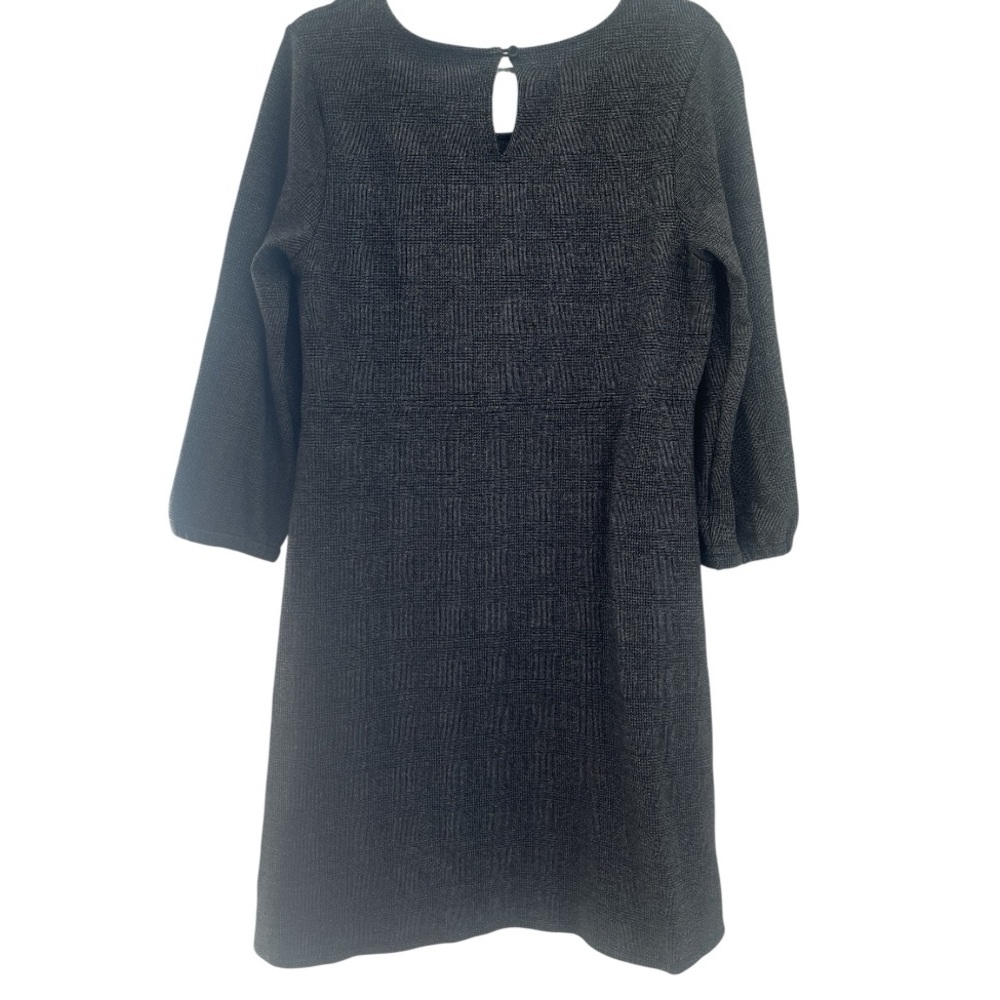 J. Jill Wearever Collection Gray‎ Crosshatch Textured Shift Dress Size Medium